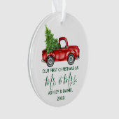 Calligraphie Green M. Mme Christmas Red Truck (devant)