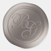 Calligraphie gris-gris grise Monogramme Stickers c (Devant)