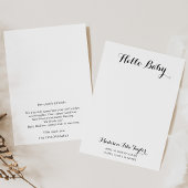Calligraphie Hello Baby Faire-part de naissance Ca