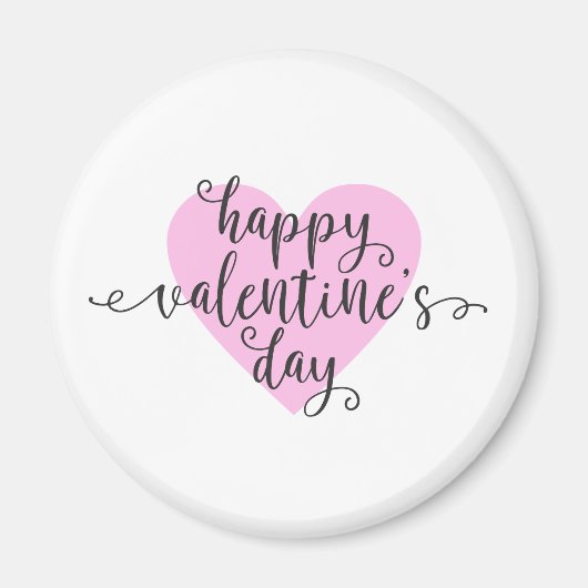 Calligraphie Heureuse Sainte-Valentin | Magnet (Devant)