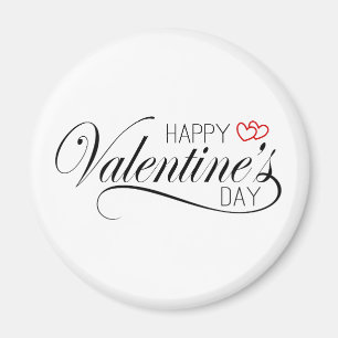 Calligraphie Heureuse Sainte-Valentin Magnet