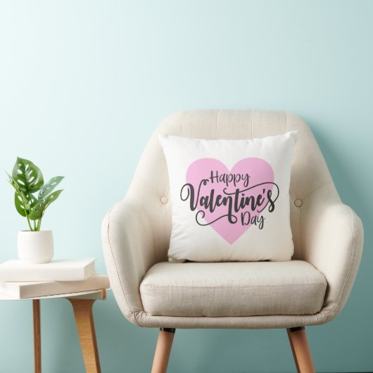Calligraphie Heureuse Sainte-Valentin | Oreiller (Chaise)