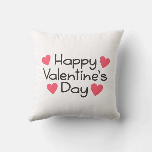 Calligraphie Heureuse Sainte-Valentin | Oreiller (Verso)