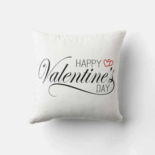 Calligraphie Heureuse Sainte-Valentin | Oreiller (Verso)
