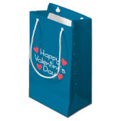 Calligraphie Heureuse Sainte-Valentin | Sac cadeau (Devant Angle)