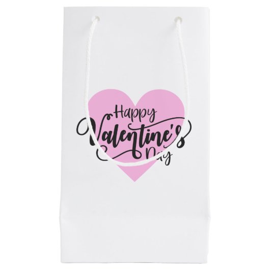 Calligraphie Heureuse Sainte-Valentin | Sac cadeau (Devant)