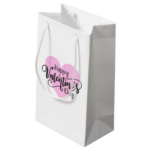 Calligraphie Heureuse Sainte-Valentin | Sac cadeau (Dos Angle)