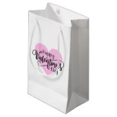 Calligraphie Heureuse Sainte-Valentin | Sac cadeau (Devant Angle)