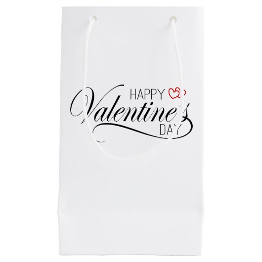 Calligraphie Heureuse Sainte-Valentin | Sac cadeau (Devant)