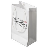 Calligraphie Heureuse Sainte-Valentin | Sac cadeau (Devant Angle)