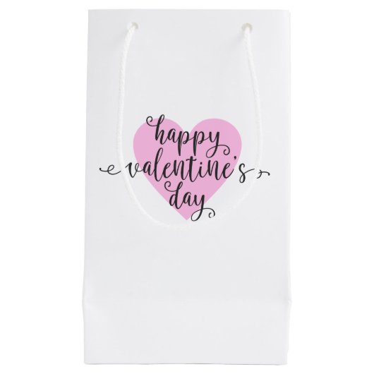 Calligraphie Heureuse Sainte-Valentin | Sac cadeau (Devant)