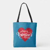 Calligraphie Heureuse Sainte-Valentin | SAC FOURRE (Dos)