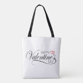 Calligraphie Heureuse Sainte-Valentin | SAC FOURRE (Dos)