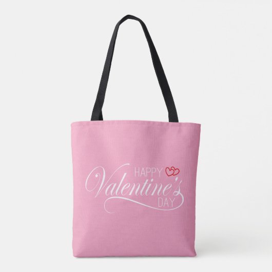 Calligraphie Heureuse Sainte-Valentin | SAC FOURRE (Dos)