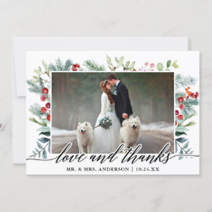 Calligraphie Hiver Verdure Amour Merci Mariage