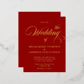 Calligraphie intemporelle Faire-part de mariage cl (Recto/Verso)