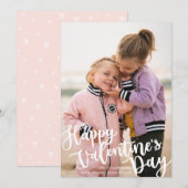 Calligraphie Joyeux Carte photo de la fête des Val (Devant / Derrière)