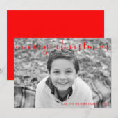 Calligraphie Joyeux Noël Carte photo horizontal (Devant / Derrière)