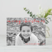 Calligraphie Joyeux Noël Carte photo horizontal (Debout devant)