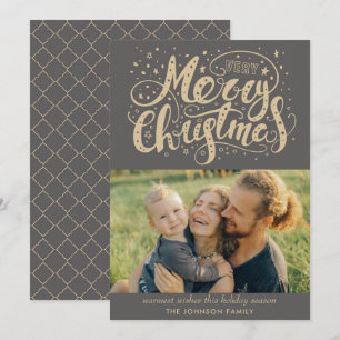 Calligraphie Joyeux Noël Photo Cartes de Noël