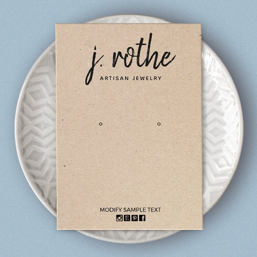 Calligraphie Kraft Porte-oreilles artisanale