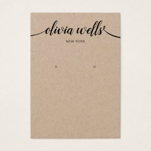 Calligraphie Kraft Typographie Porte-carte