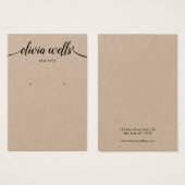 Calligraphie Kraft Typographie Porte-carte (Devant & derrière)