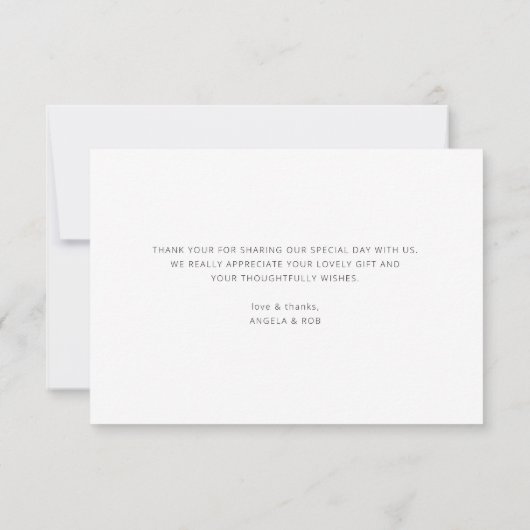 calligraphie lettrage mariage photo carte de remer (Dos)