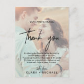 Calligraphie lunaire | Carte de remerciements phot (Devant)