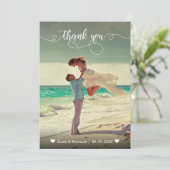 Calligraphie lunaire Carte de remerciements photo  (Debout devant)