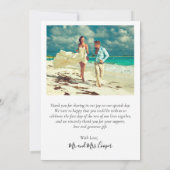 Calligraphie lunaire Carte de remerciements photo  (Dos)