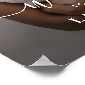 Calligraphie lunaire Mariage photo Affiche de bien (Coin)