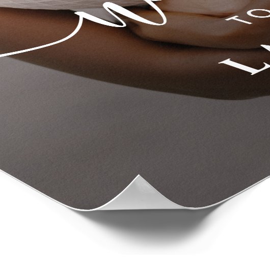 Calligraphie lunaire Mariage photo Affiche de bien (Coin)