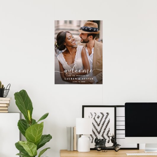 Calligraphie lunaire Mariage photo Affiche de bien (Bureau à domicile)