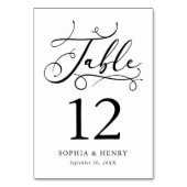 Calligraphie lunaire noir et blanc Numéro de table (Par défaut)