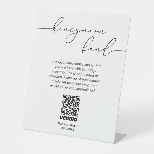 Calligraphie Lune de Miel Fonds QR Code Signe (Recto)