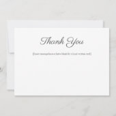 Calligraphie M. et Mme Mariage Merci Carte photo (Dos)