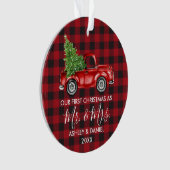 Calligraphie M. Mme Christmas Camion Rouge Plaid (devant)