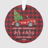 Calligraphie M. Mme Christmas Camion Rouge Plaid (devant)
