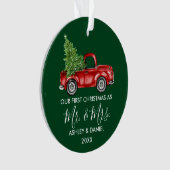 Calligraphie M. Mme Christmas Red Truck Green (devant)
