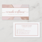 Calligraphie manuscrite du rose Foil | CARTE DE VI (Devant / Derrière)