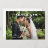 Calligraphie manuscrite Mariage Merci (Devant / Derrière)