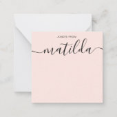 Calligraphie manuscrite moderne Carte simple Note (Devant)