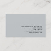 Calligraphie Maquillage gris Carte de visite (Dos)