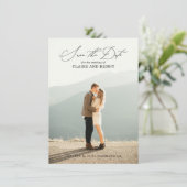Calligraphie Mariage Enregistrer la carte Date (Debout devant)