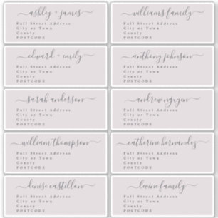 Calligraphie Mariage Étiquette de adresse invité U