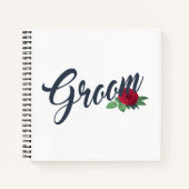 Calligraphie Mariage florale simple Groom | CARNET (Devant)