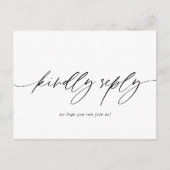 Calligraphie Mariage Menu Choix Carte postale RSVP (Devant)