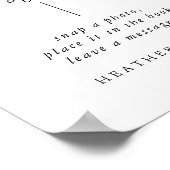 Calligraphie Mariage Photo Livre d'or Poster (Coin)