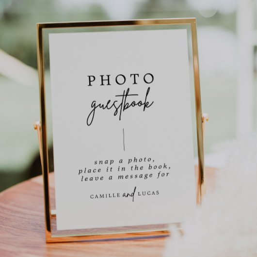 Calligraphie Mariage photo signe livre d'or